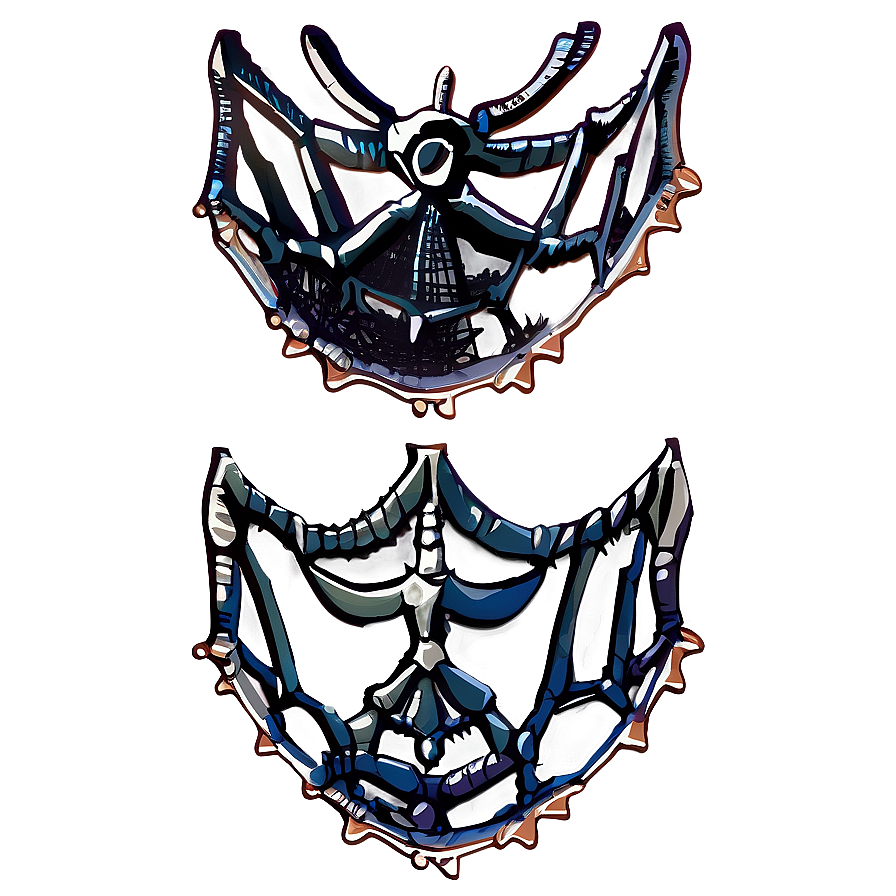 Stylized Spider Mask Design PNG Image