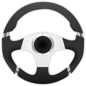 Stylized Steering Wheel Icon PNG Image