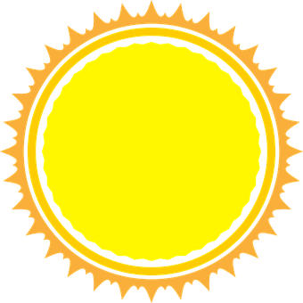 Stylized Sun Graphic PNG Image