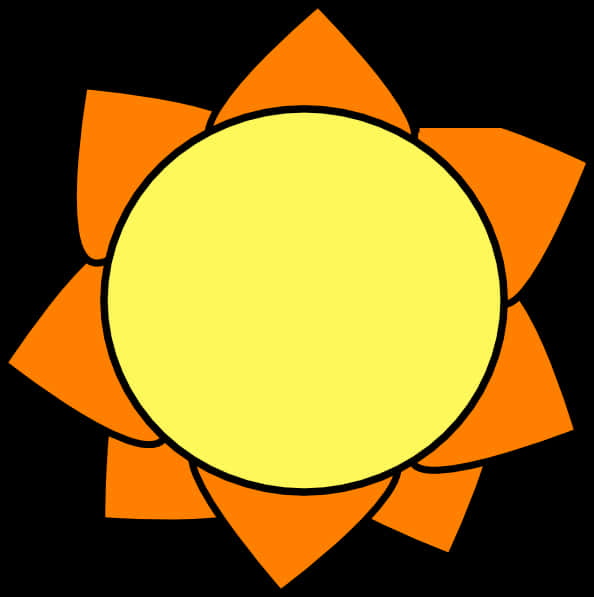 Stylized Sun Graphic PNG Image