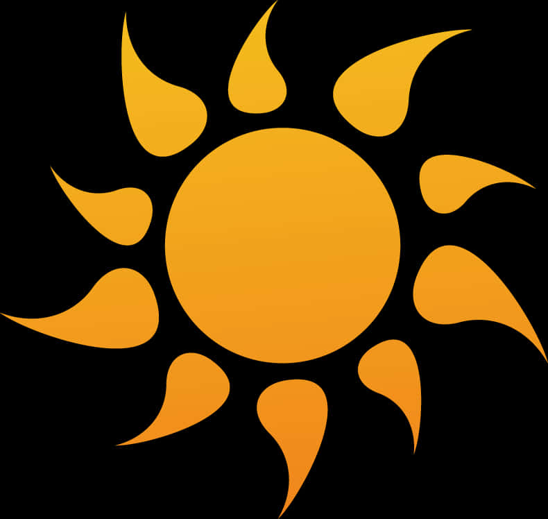 Stylized Sun Graphic PNG Image