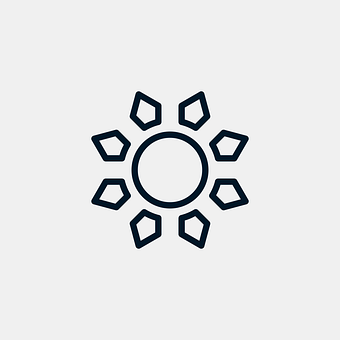 Stylized Sun Icon PNG Image