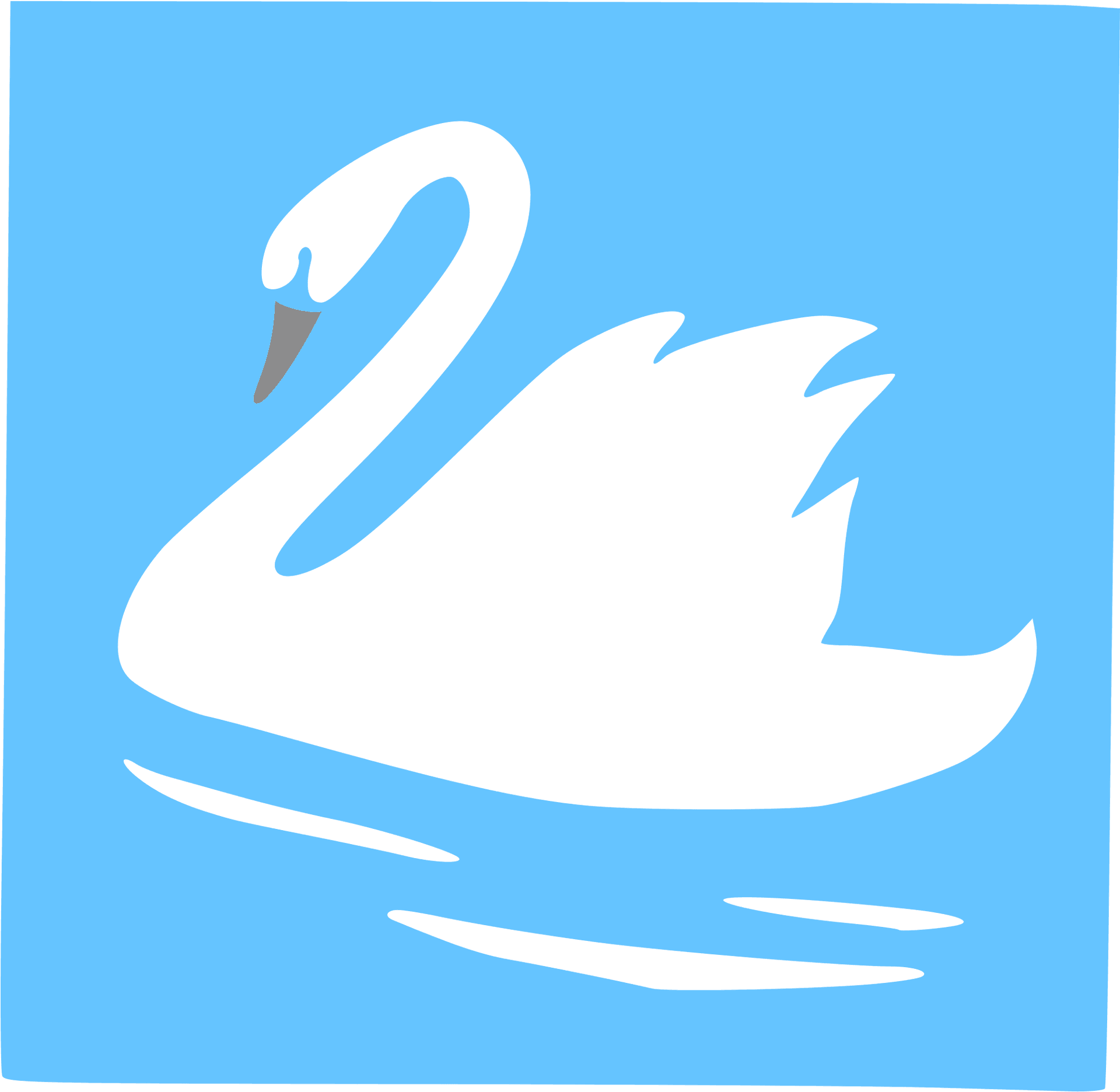 Stylized Swan Illustration PNG Image