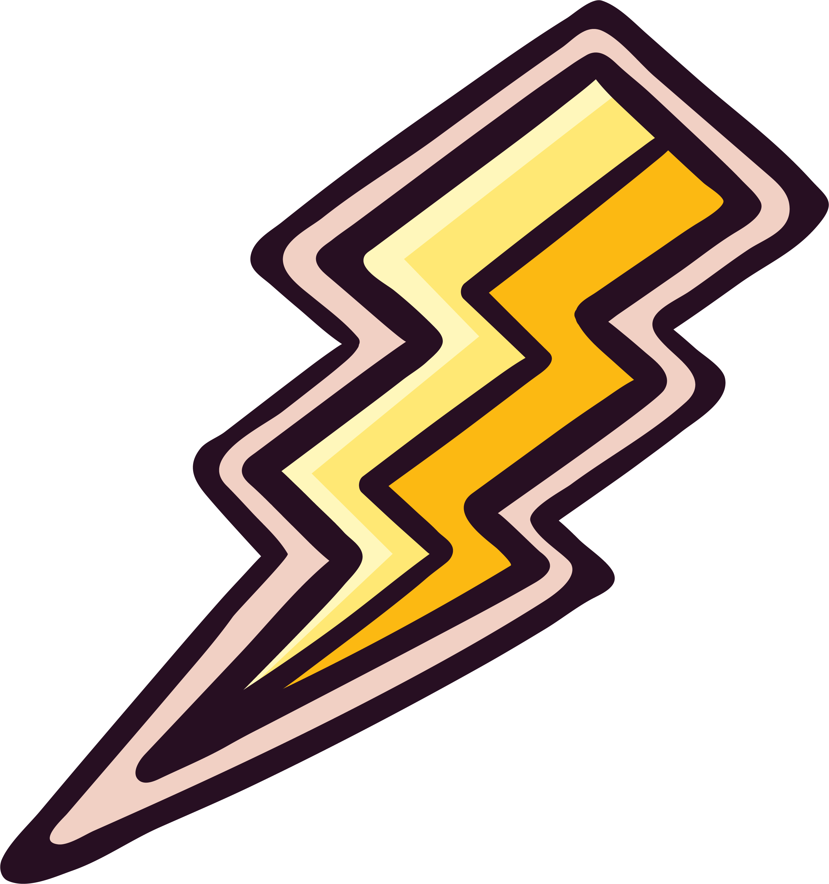 Stylized Thunderbolt Graphic PNG Image