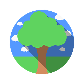 Stylized Tree Icon PNG Image