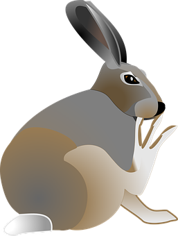 Stylized Vector Rabbit PNG Image