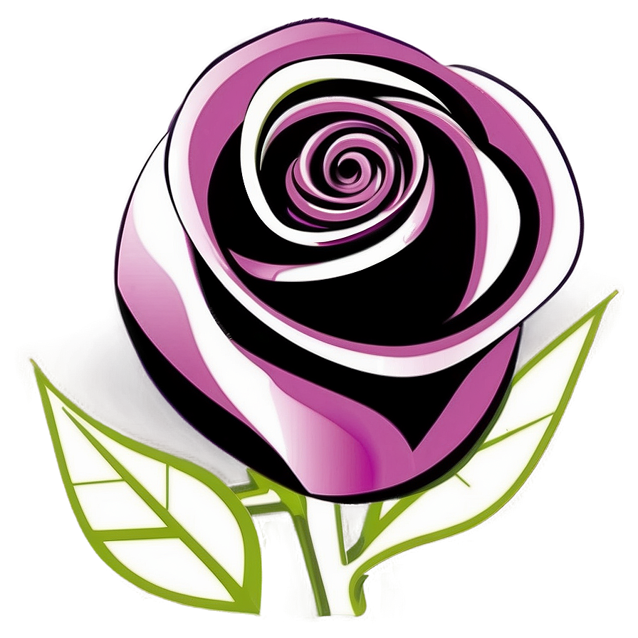 Stylized Vector Rose Icon Png 06292024 PNG Image