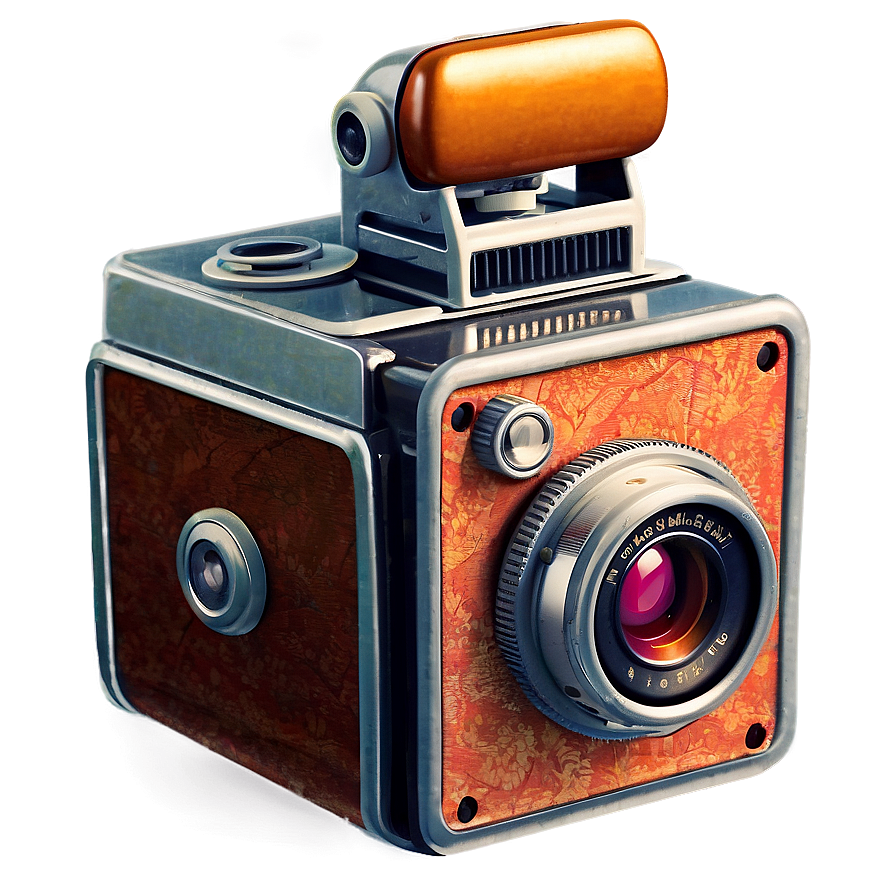 Stylized Vintage Camera Png Anf PNG Image