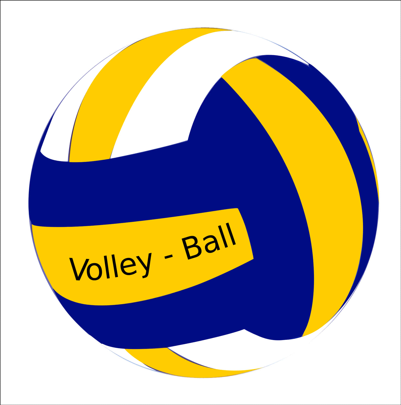 Stylized Volleyball Graphic PNG Image