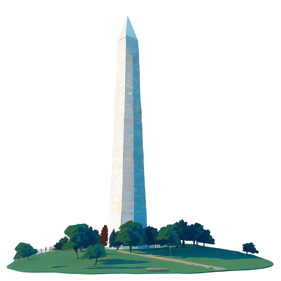 Stylized Washington Monument Graphic Png Pxk13 PNG Image