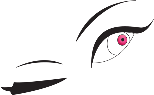 Stylized Winking Eye Graphic PNG Image