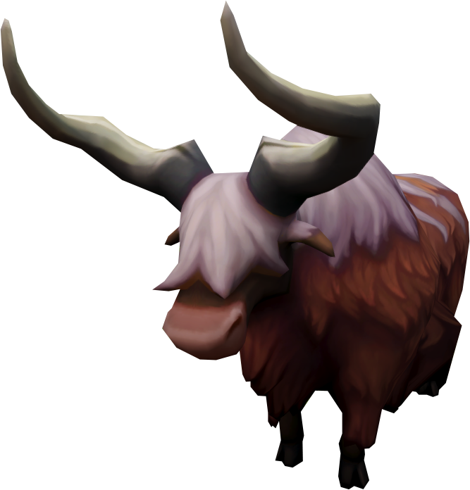 Stylized Yak3 D Model PNG Image