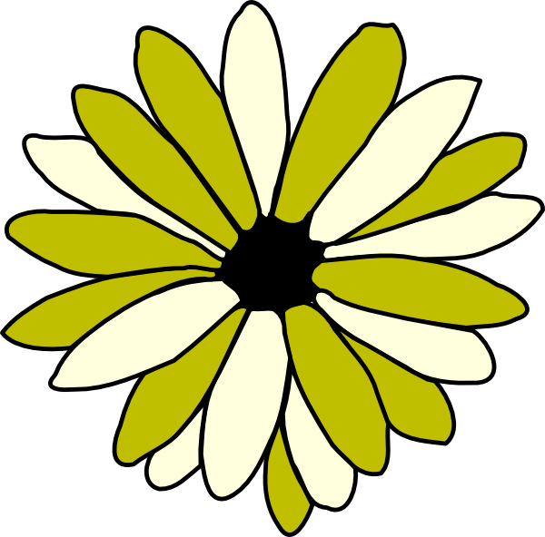 Stylized Yellow Daisy Illustration PNG Image