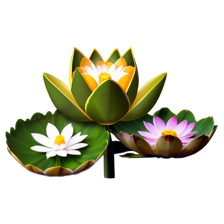 Sublime Orange Lotus Png Ptd17 PNG Image