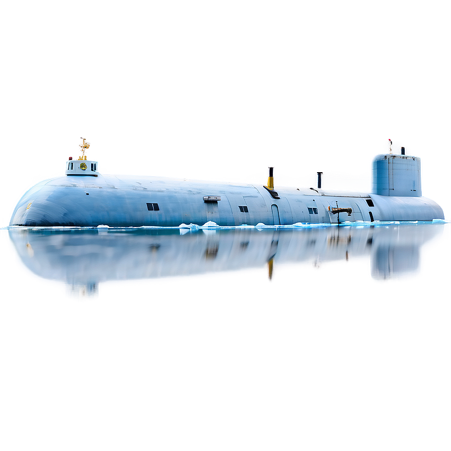 Submarine In Arctic Waters Png 05252024 PNG Image