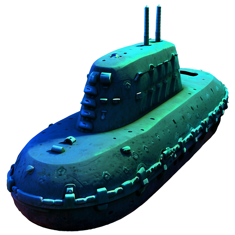 Submarine In Coral Reef Png Oys81 PNG Image