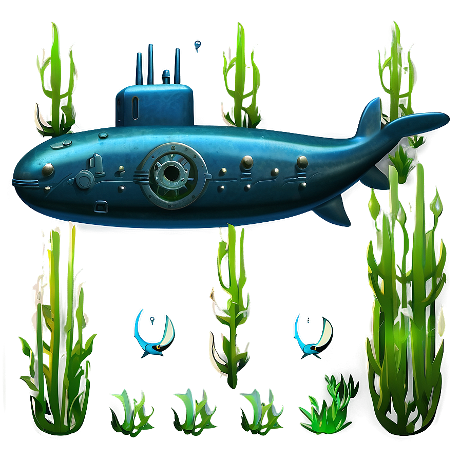 Submarine Underwater Scene Png 35 PNG Image