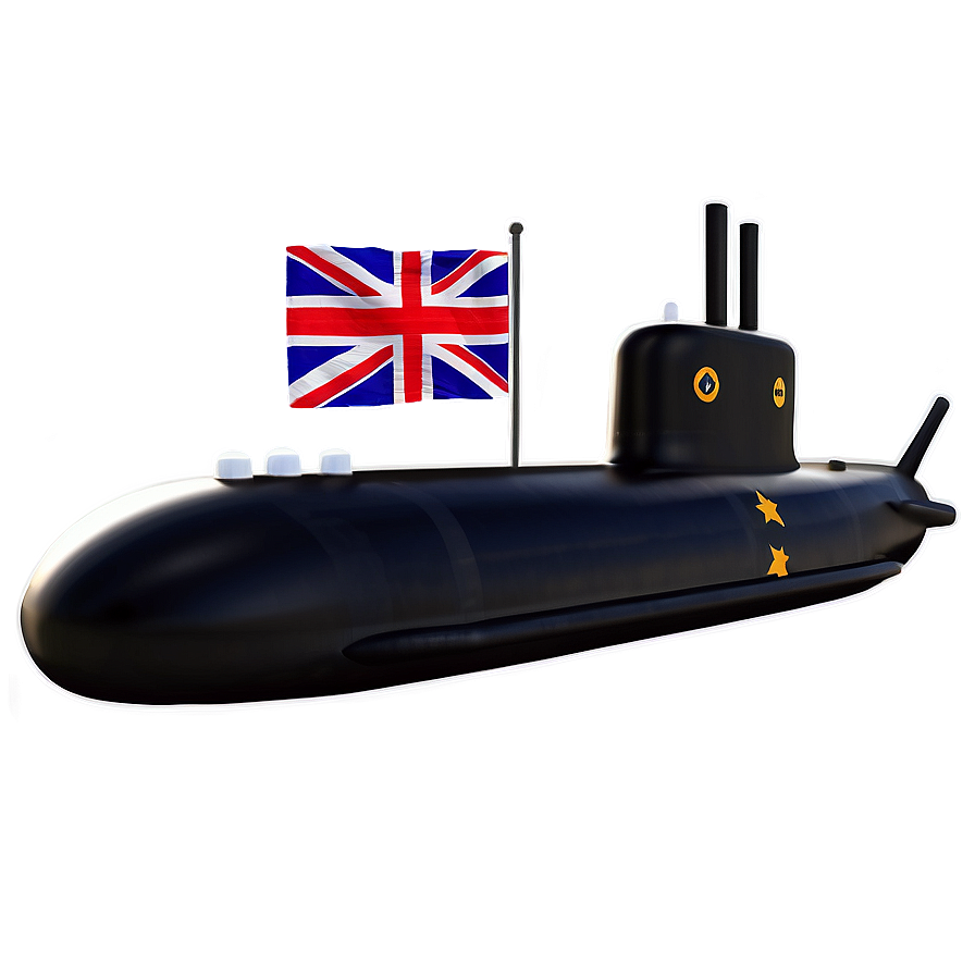 Submarine With Flag Png Tvs51 PNG Image