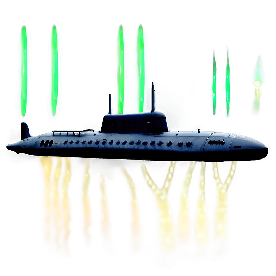 Submarine With Lights Png Ijv95 PNG Image