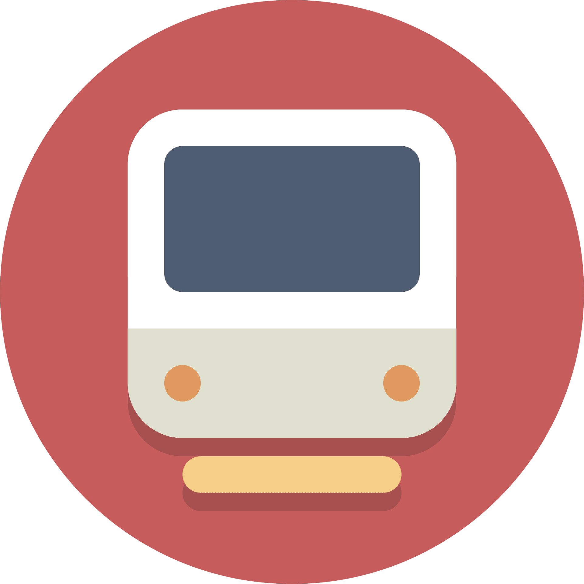 Subway Train Icon Graphic PNG Image