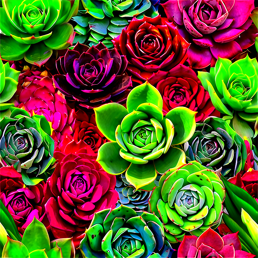 Succulent Bouquet Png Bwd PNG Image