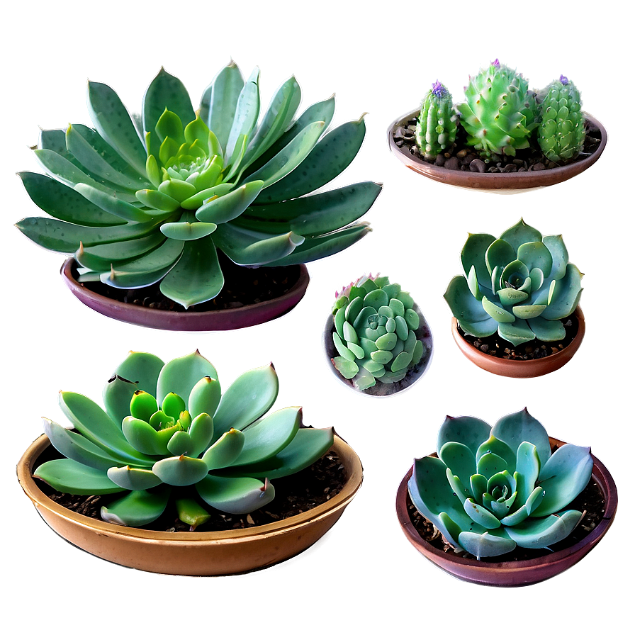 Succulent Collection Png Wra PNG Image