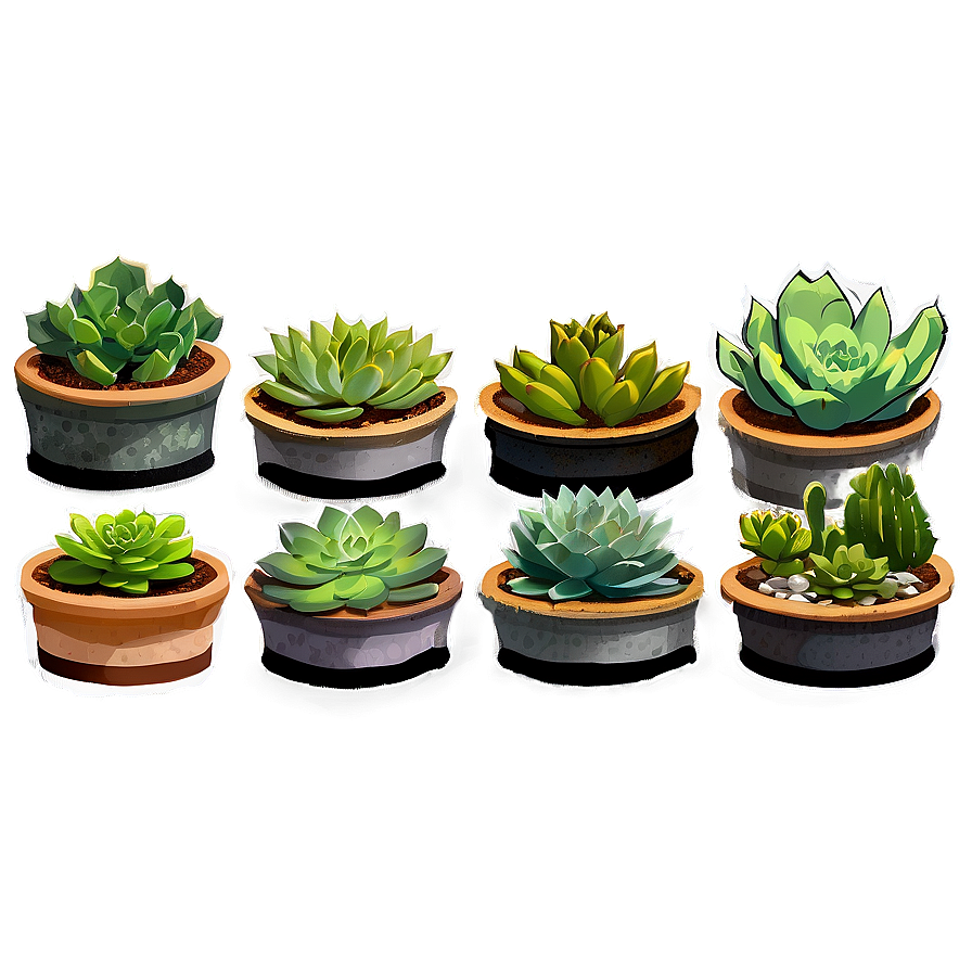 Succulent Garden Png 05242024 PNG Image