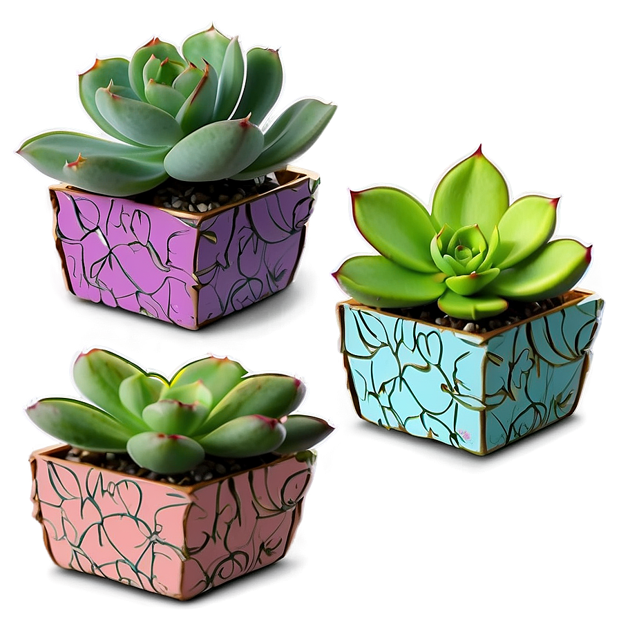 Succulent Party Favors Png Dwv40 PNG Image