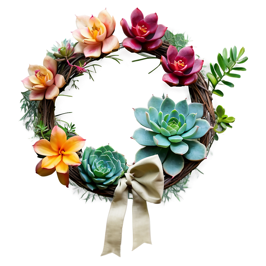 Succulent Wreath Making Png 83 PNG Image