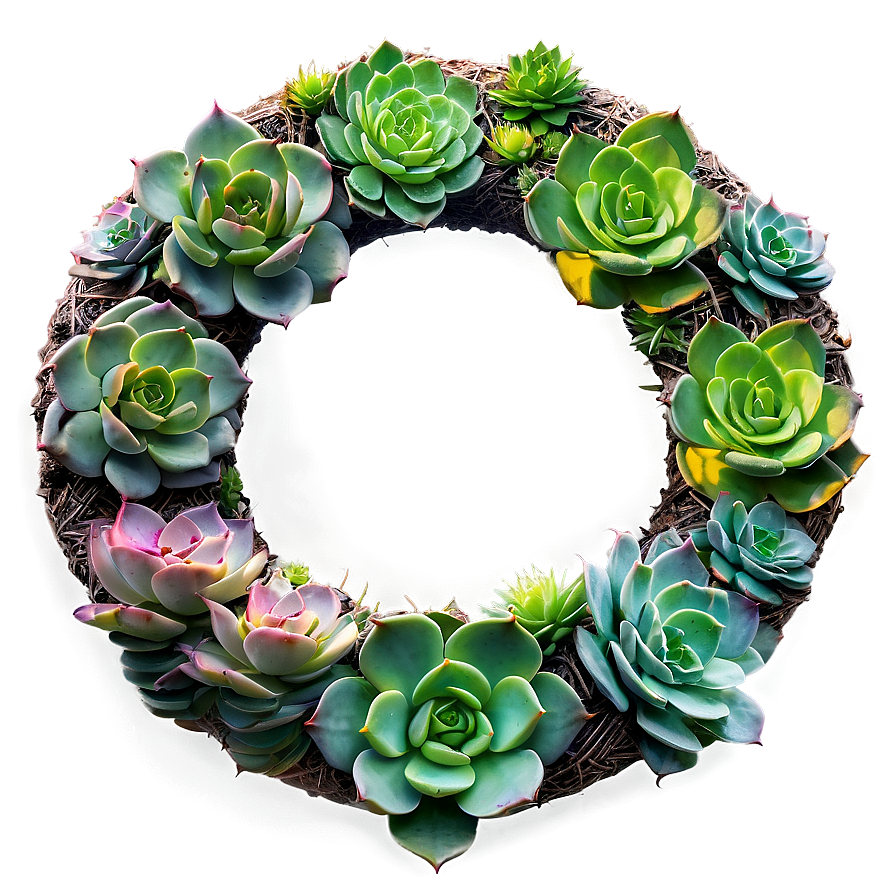 Succulent Wreath Png 61 PNG Image