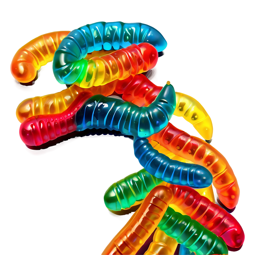 Sugar Coated Gummy Worms Png Nwt30 PNG Image