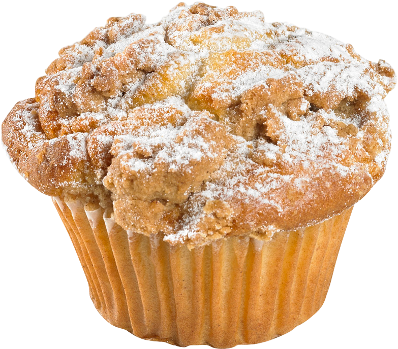 Sugar Dusted Muffin Top View PNG Image