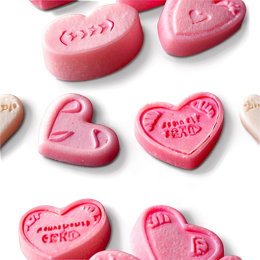 Sugar-free Candy Hearts Png Odb40 PNG Image