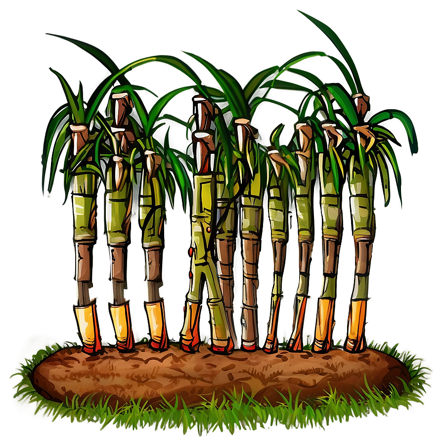 Sugarcane Plantation View Png 06262024 PNG Image