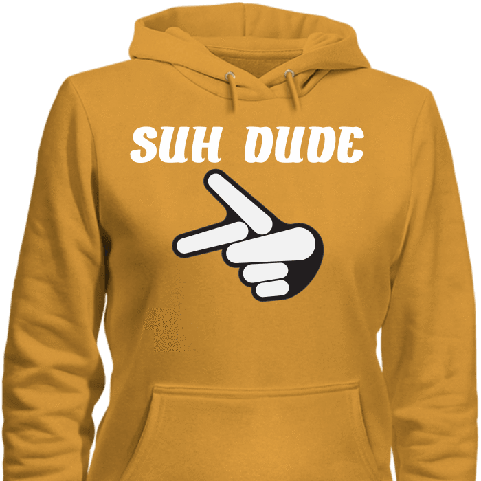 Suh Dude Hoodie Mustard Yellow PNG Image