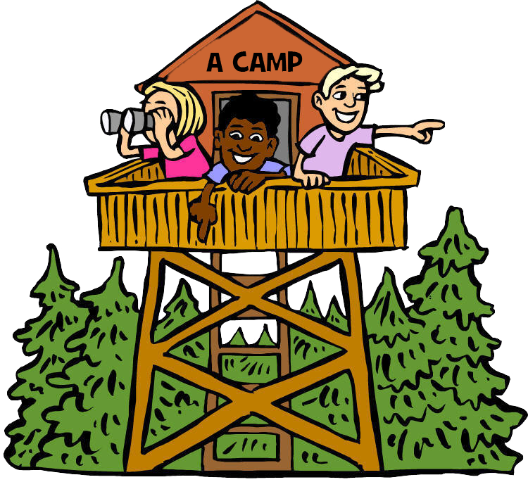 Summer Camp Watchtower Fun PNG Image