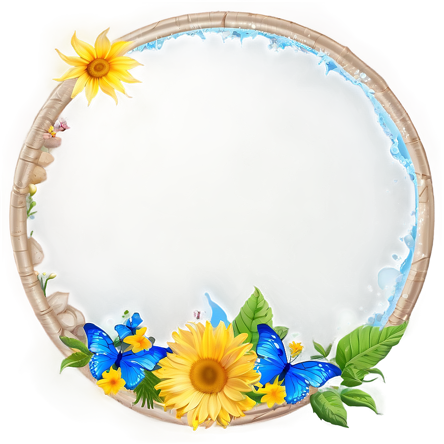 Summer Circle Frame Png 53 PNG Image