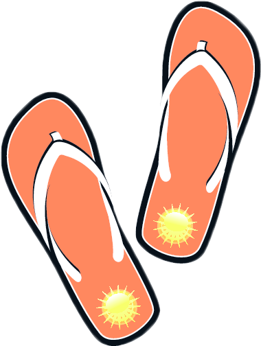 Summer Flip Flops Illustration.png PNG Image