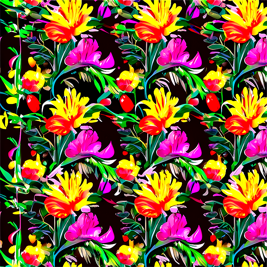 Summer Floral Pattern Png Ufk PNG Image