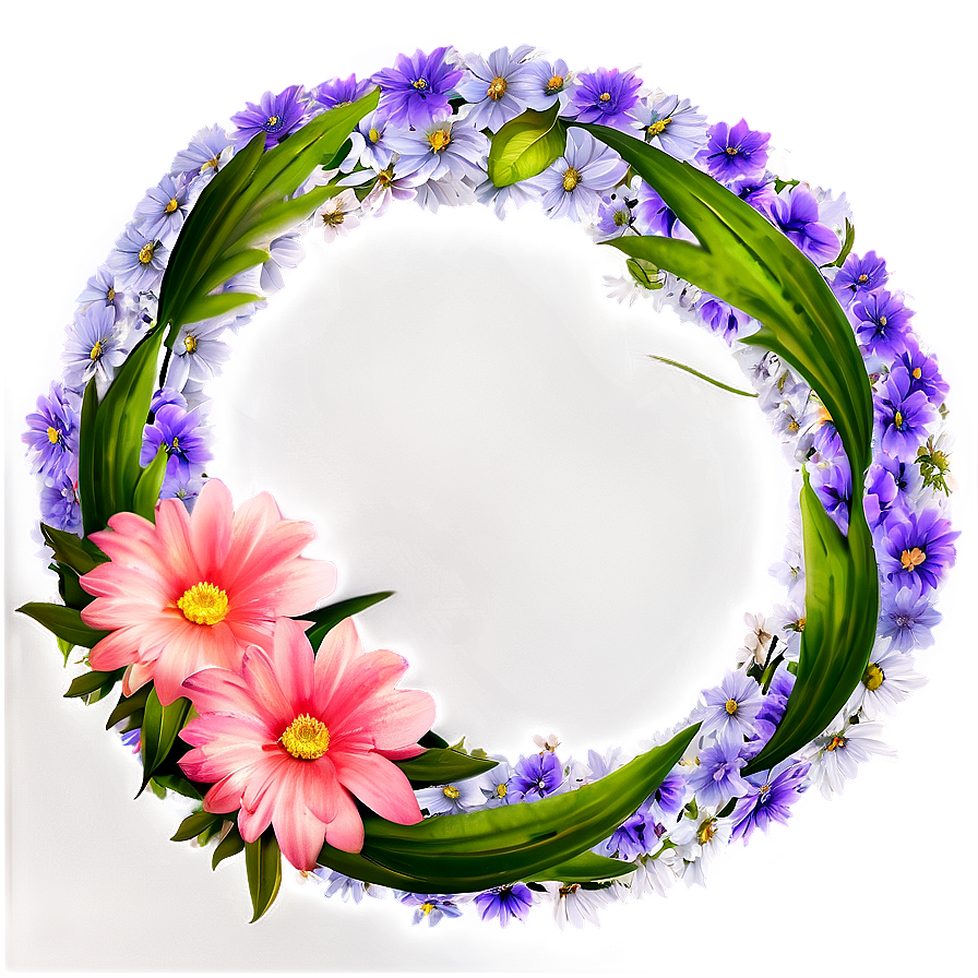 Summer Flower Circle Png Wkl18 PNG Image