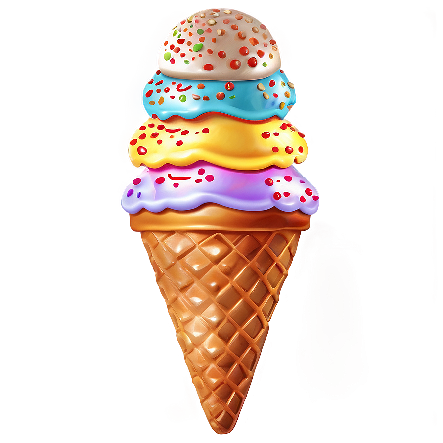 Summer Ice Cream Cone Png 05252024 PNG Image