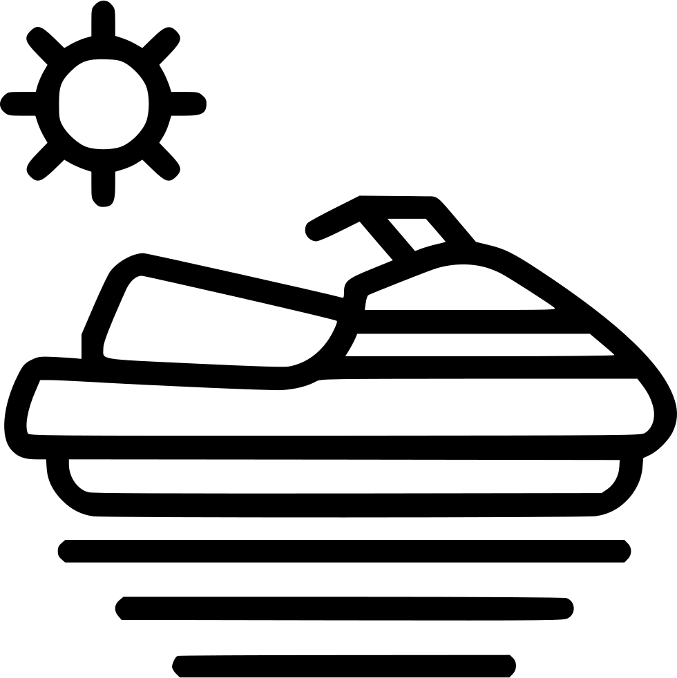 Summer Jet Ski Icon PNG Image