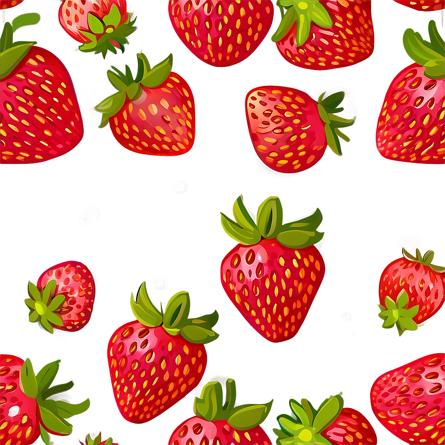 Summer Strawberry Cute Png 06252024 PNG Image