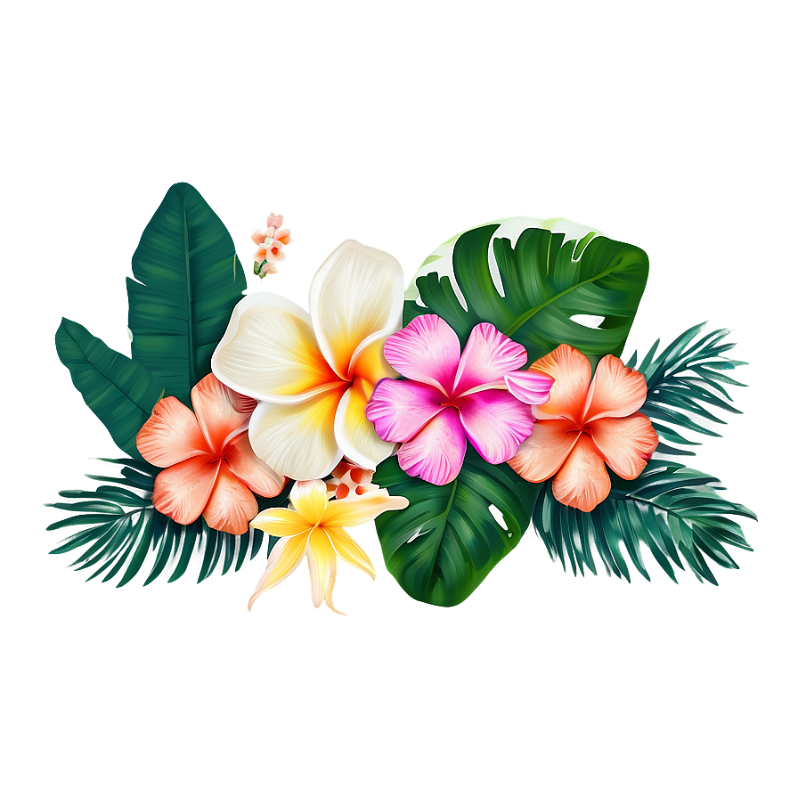 Summer Tropical Border Png Hyt PNG Image