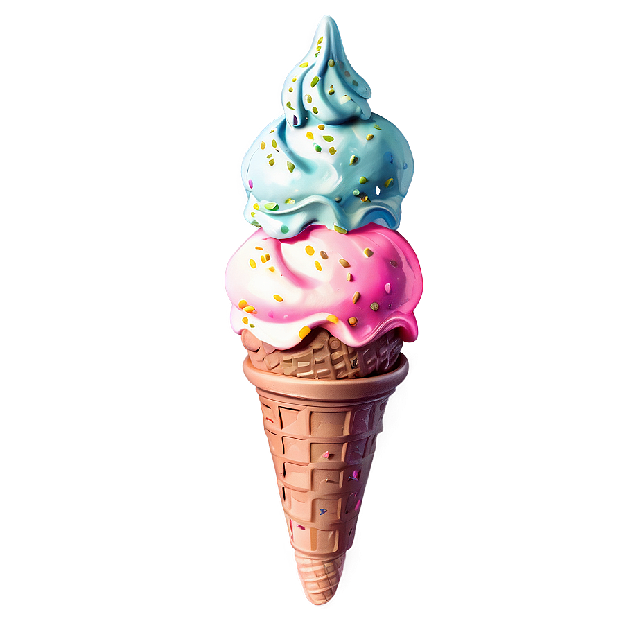 Summer Vibes Ice Cream Cone Png 06252024 PNG Image