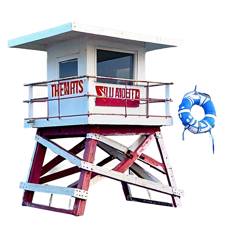 Summer Vibes Lifeguard Tower Png Lid53 PNG Image