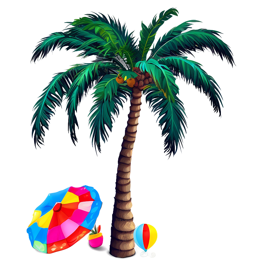 Summer Vibes Palm Tree Png Pau PNG Image