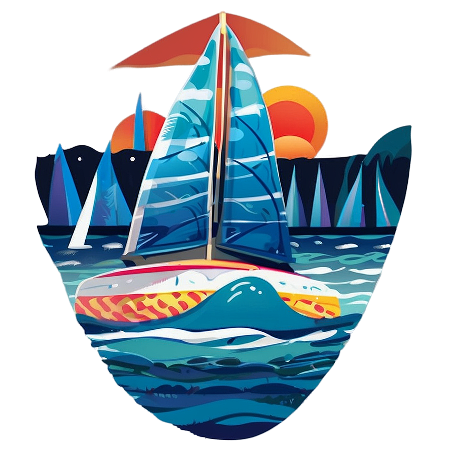 Summer Vibes Sailing Boat Png Gtj45 PNG Image