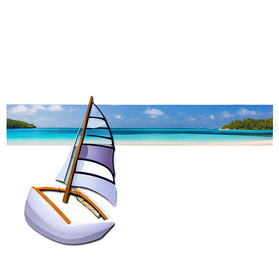 Summer Vibes Sailing Boat Png Lij21 PNG Image