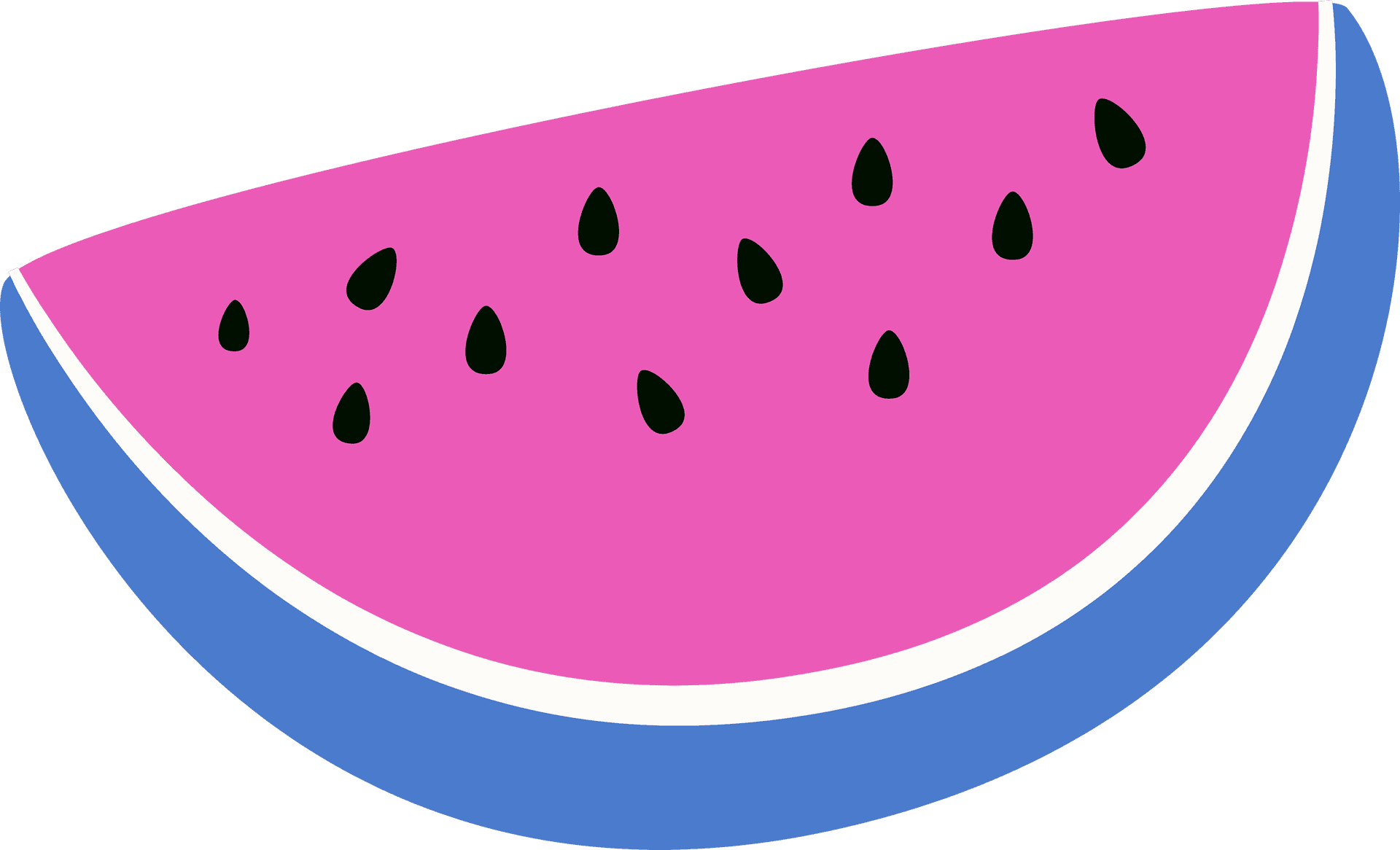 Summer Watermelon Slice Clipart PNG Image